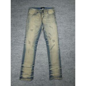 Richie Le Jeans Men's 32 (FITS 32x32) Distressed Washed Street Wear Stretch